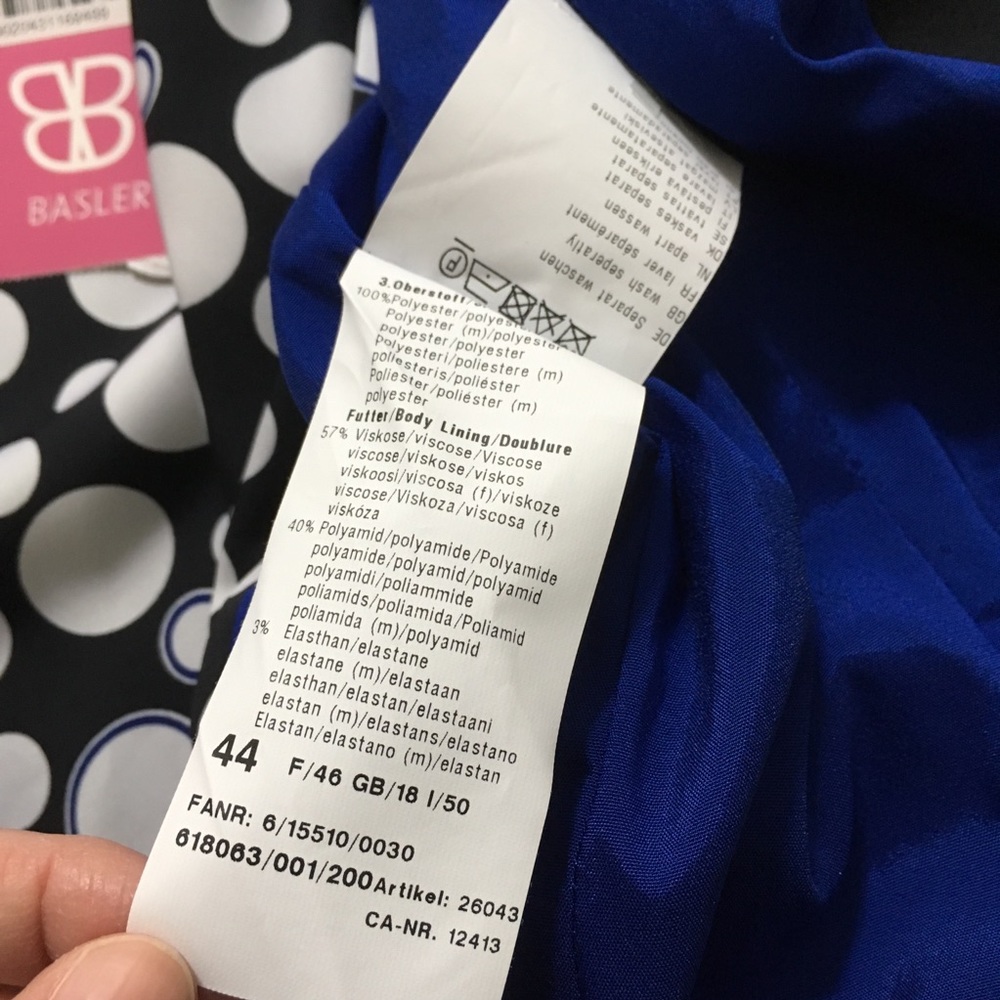 NWT Basler Designer Jacket Blazer Zip Black German Bloomingdales Luxury 44 14 - Picture 15 of 16